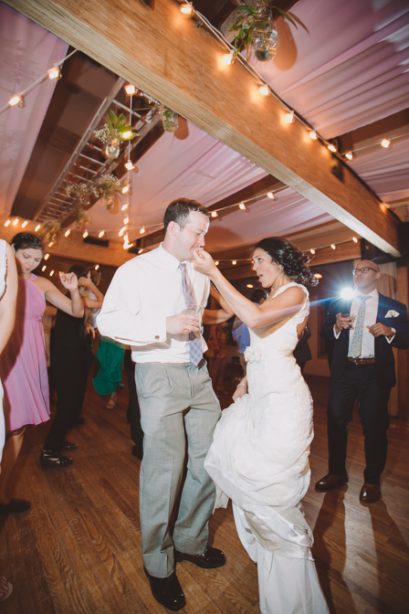 backyard wedding at the end of a fun night