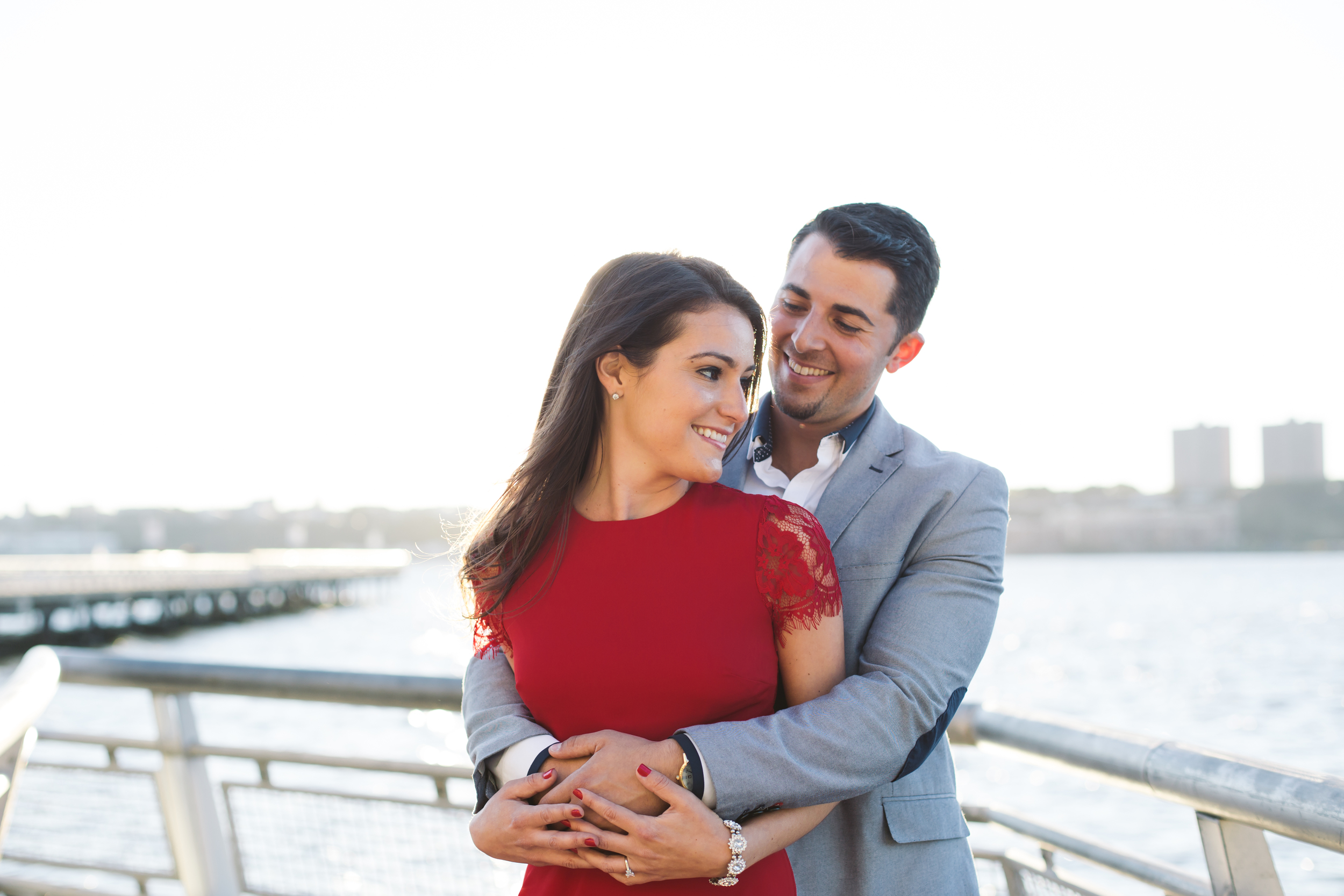 Hudson river engagement photography