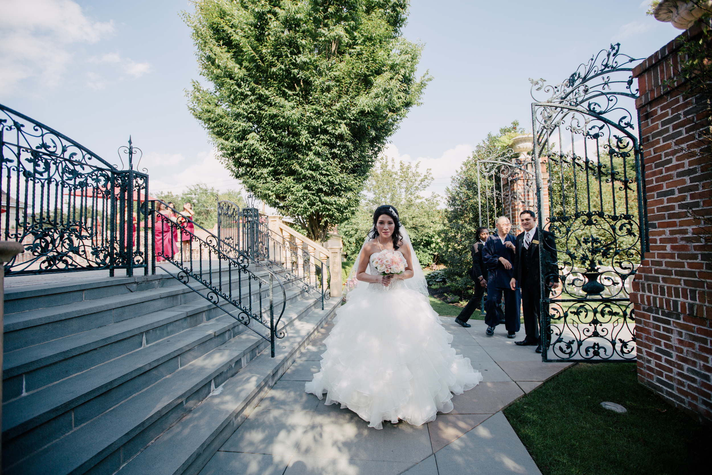 bride during first look photography