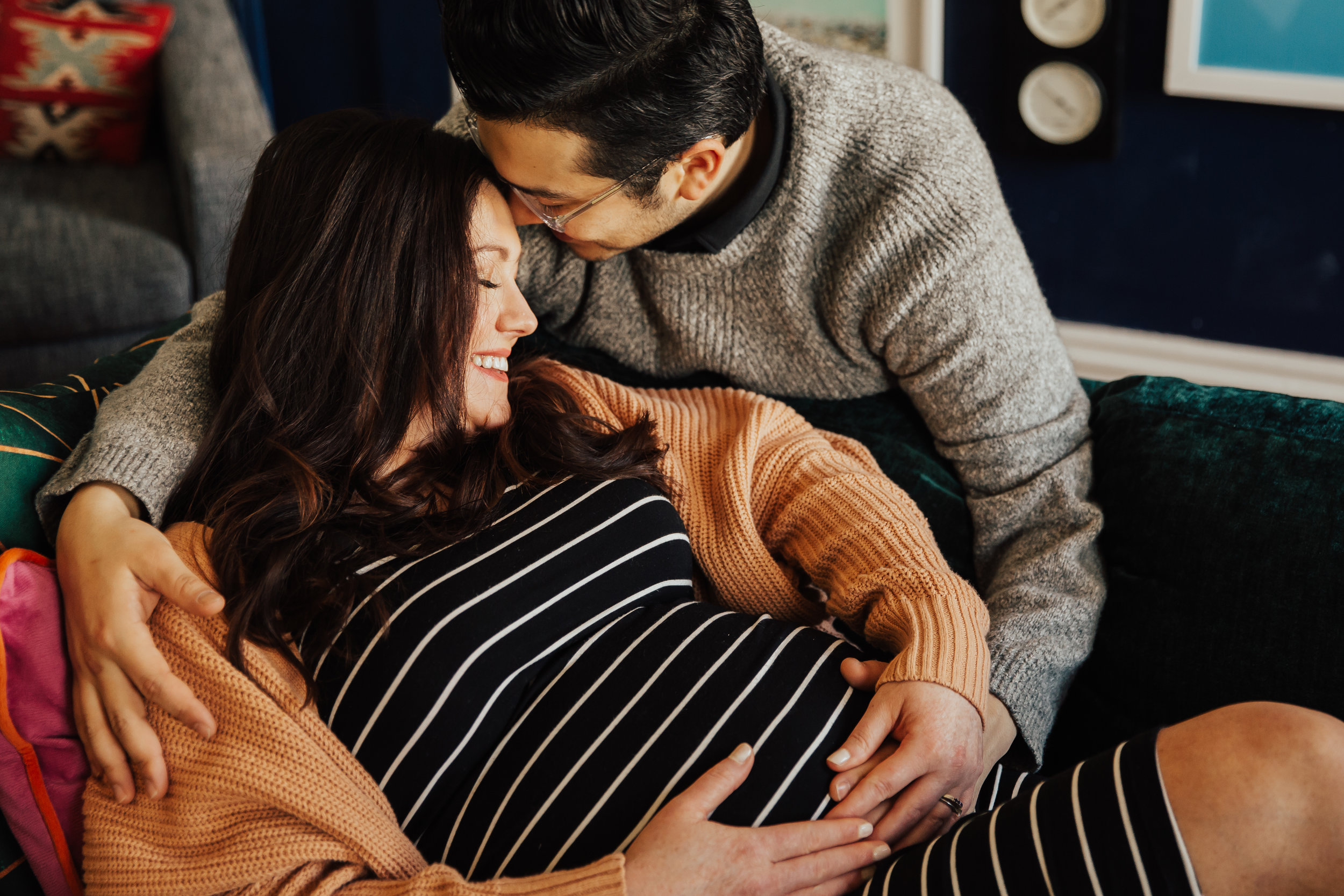 Carolyn + Tom // In-Home Williamsburg Maternity Session