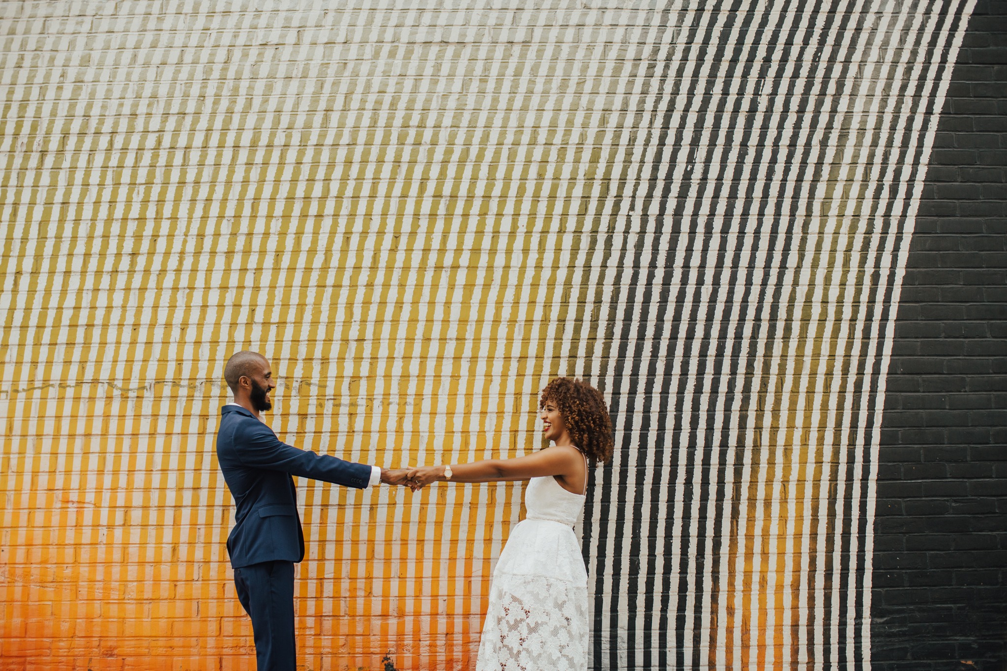 fun dumbo brooklyn engagement photos