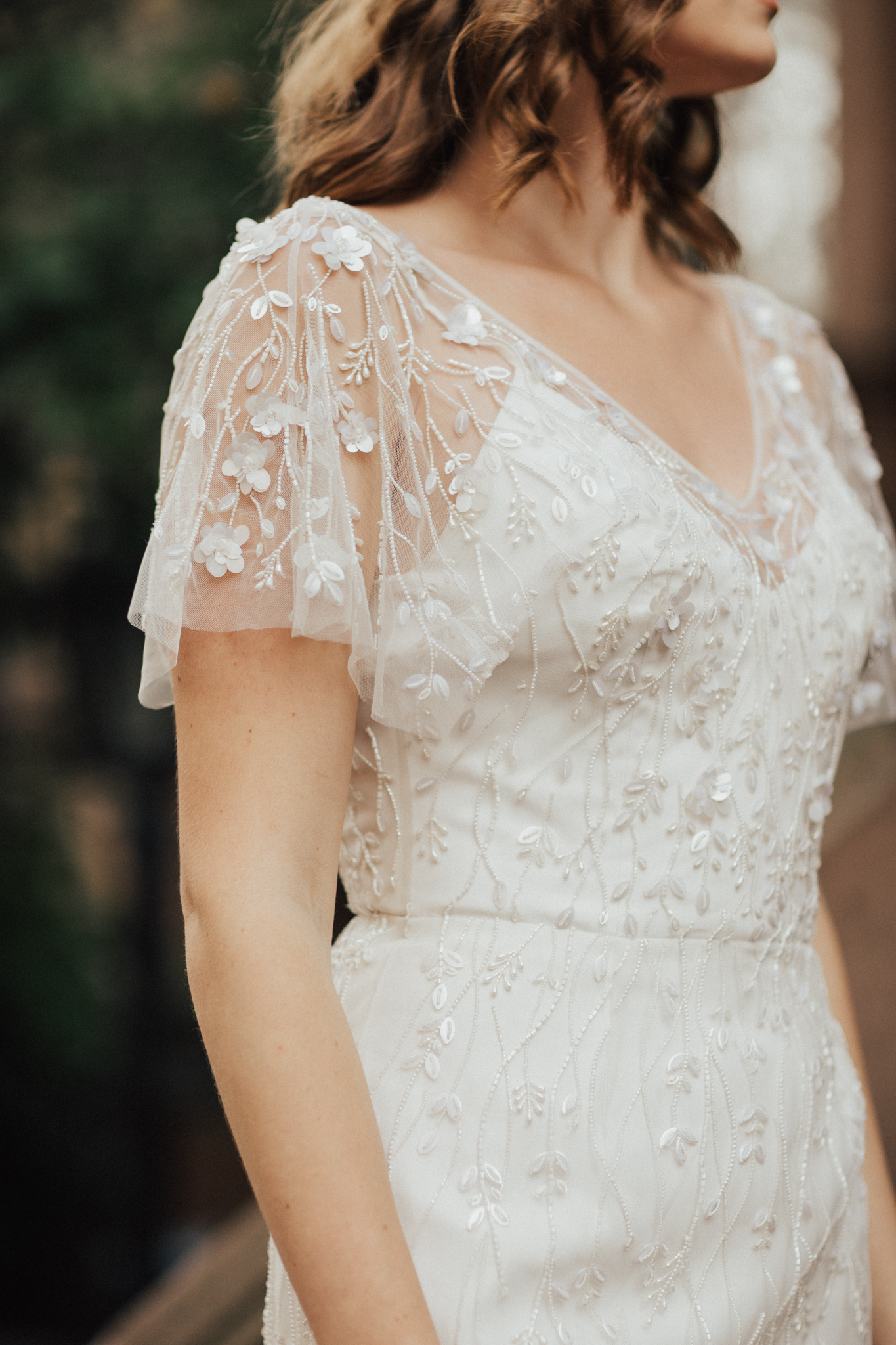 lace boho wedding dress