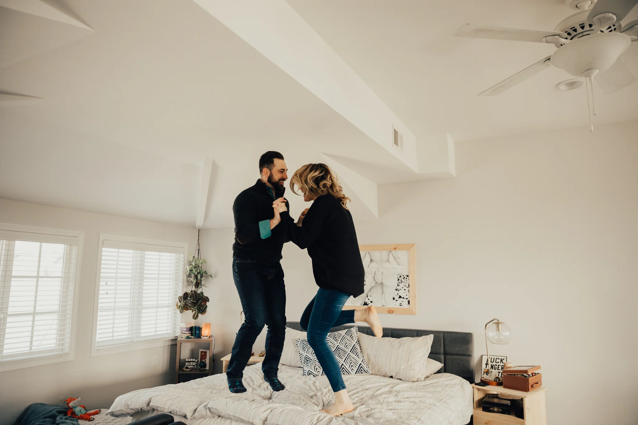 Lauren + Matt in home engagement session