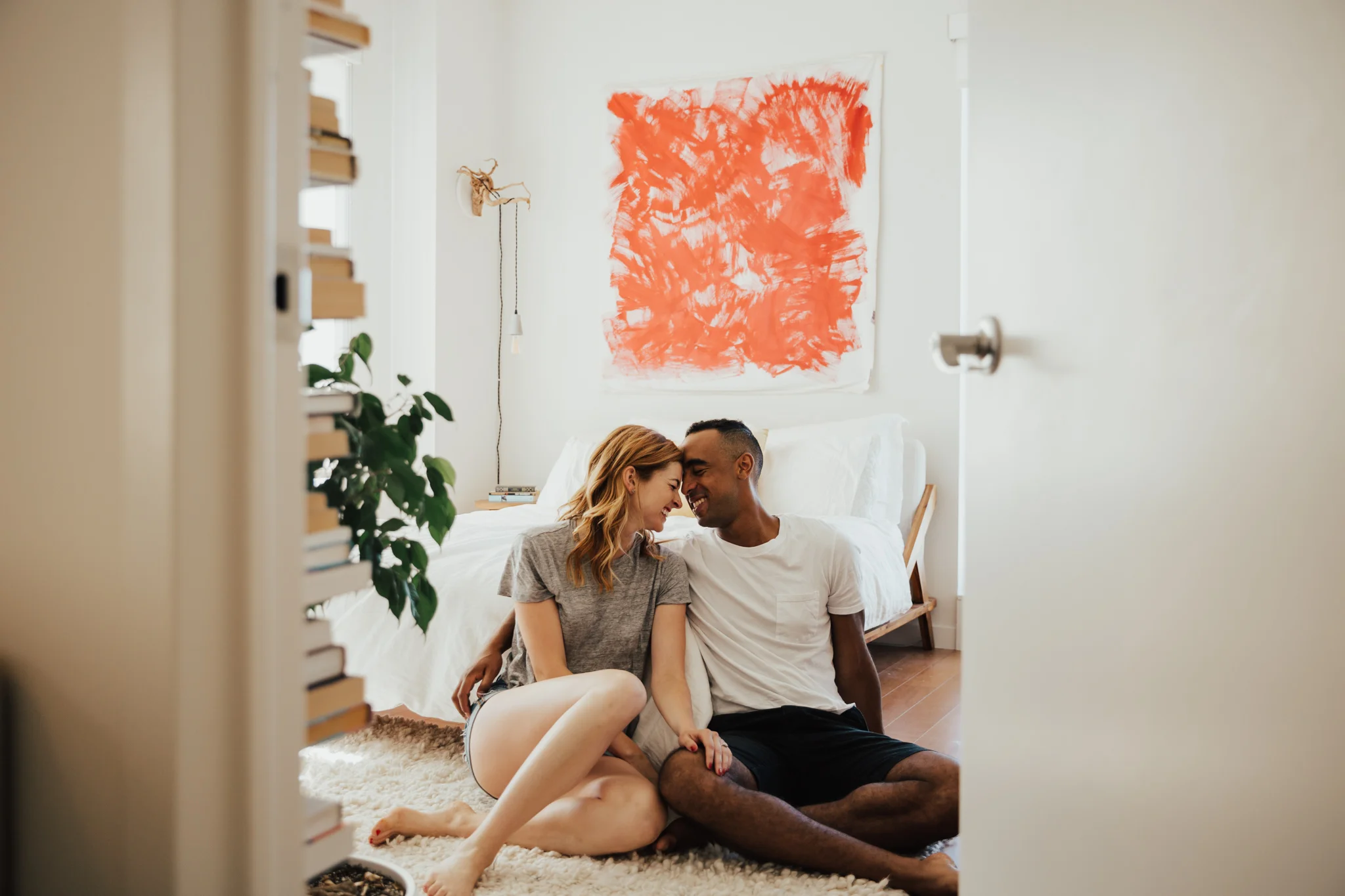 Colleen + William - Williamsburg, Brooklyn in home engagement 