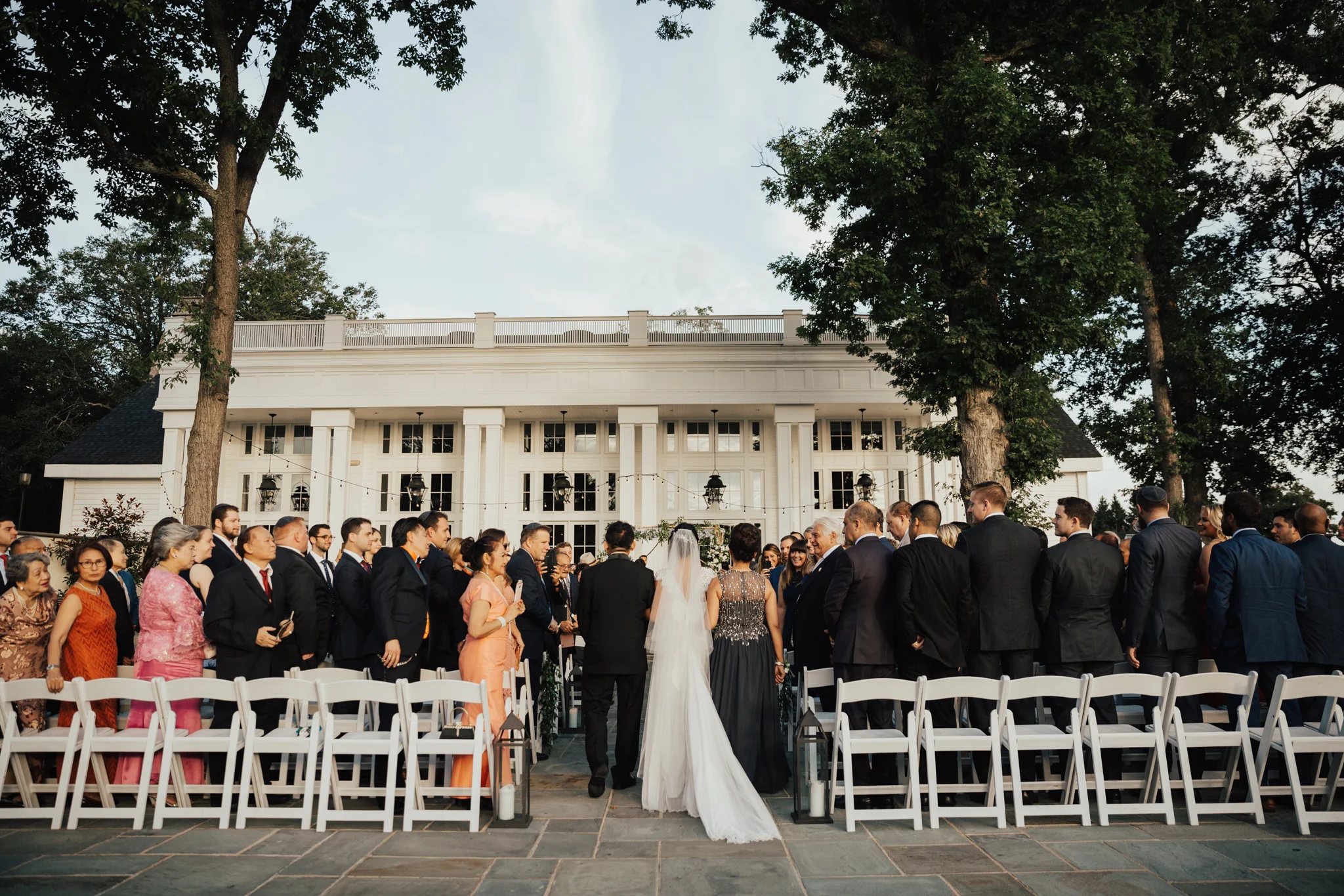 ryland inn wedding ceremony outdoors