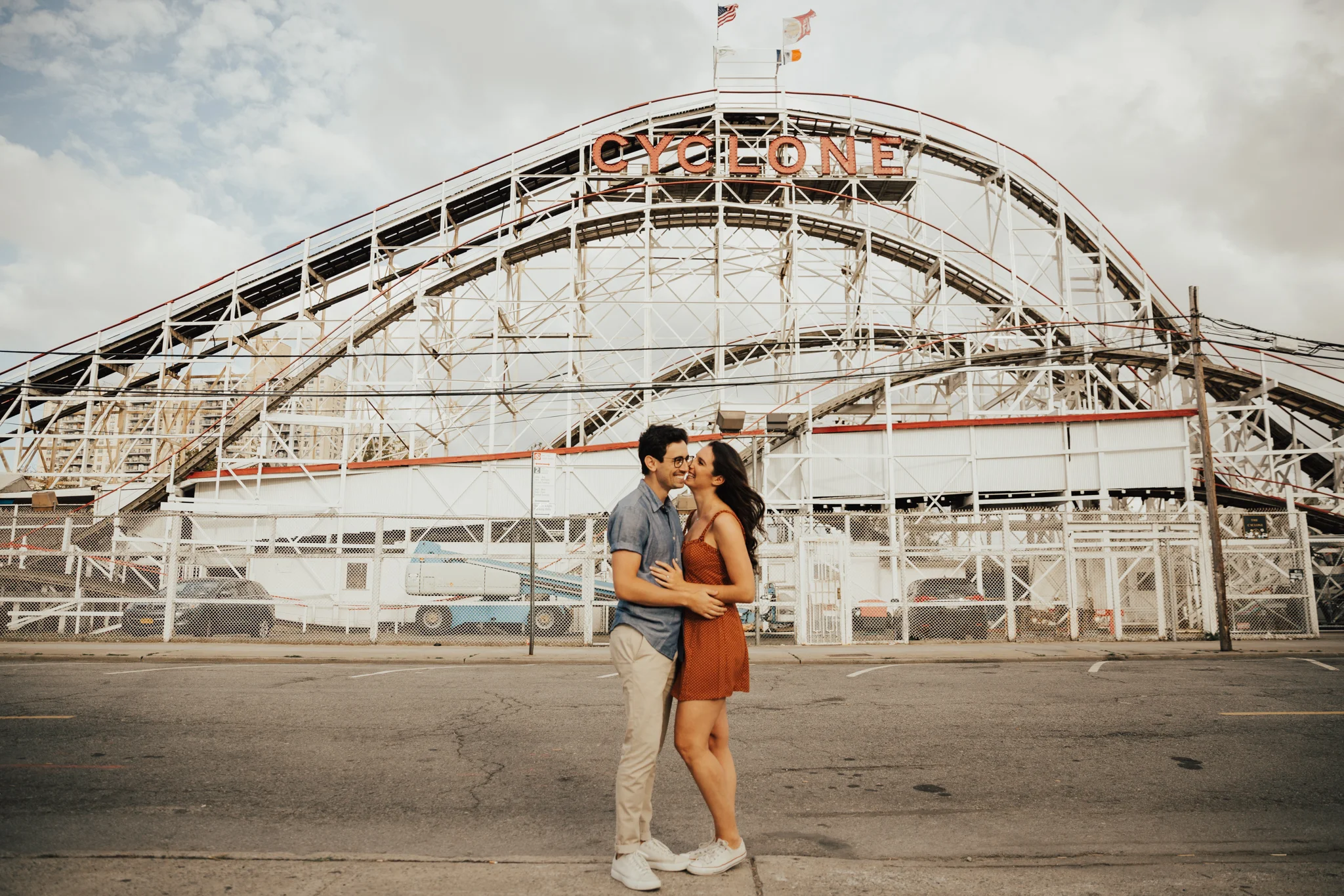 coney island engagement photos