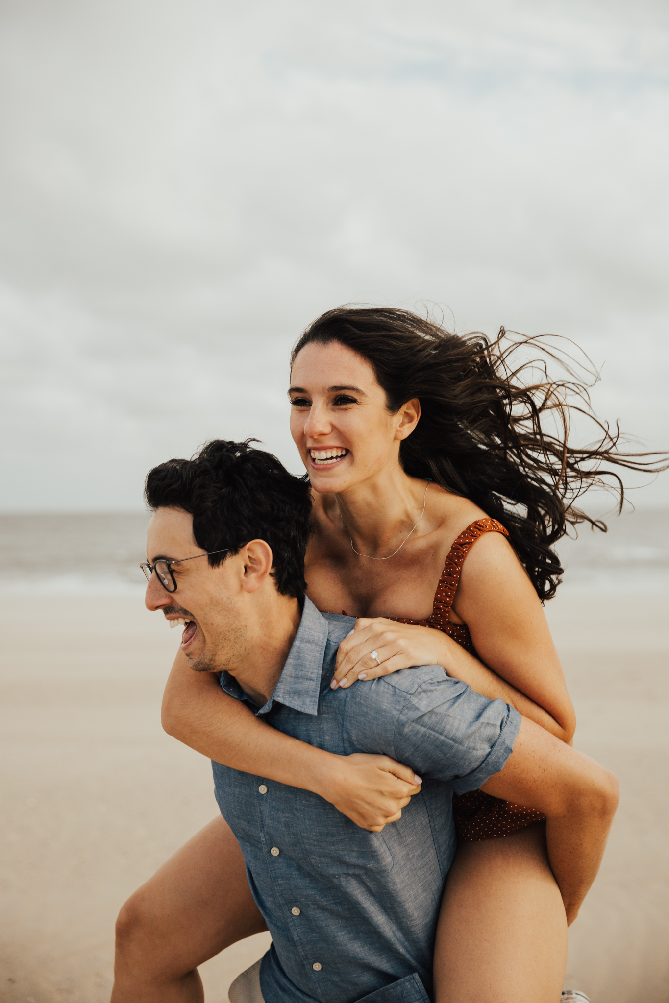 brooklyn beach engagement shoot