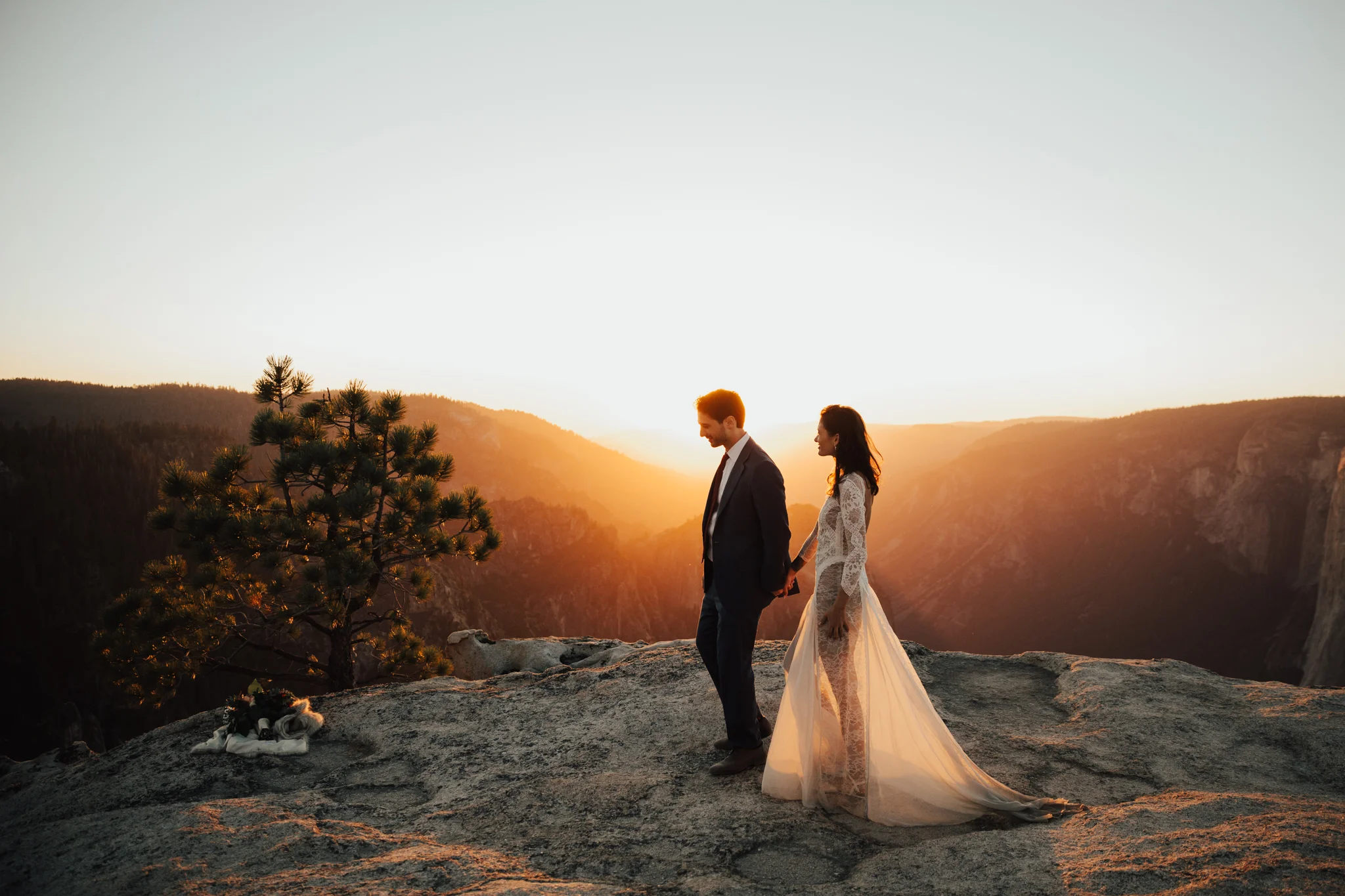taft point sunset wedding
