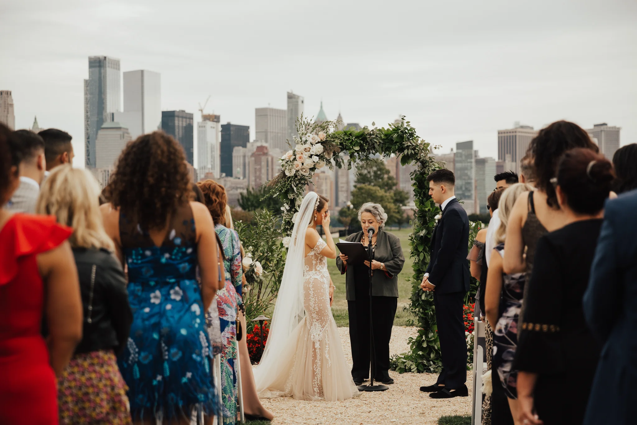 liberty house outdoor wedding ceremony