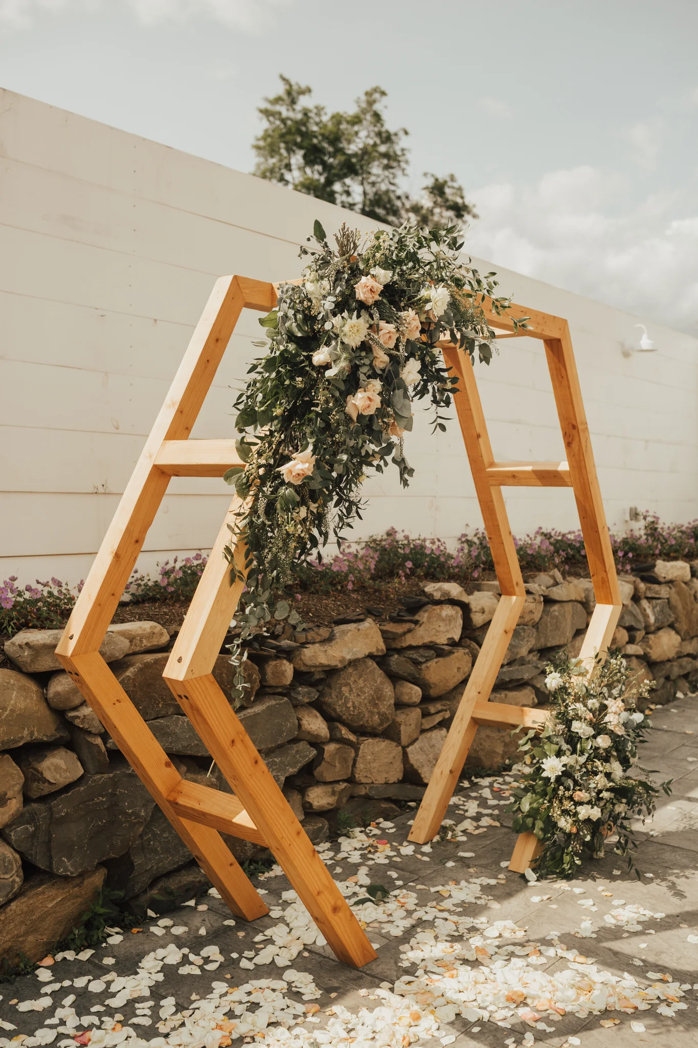 boho wedding ceremony arch