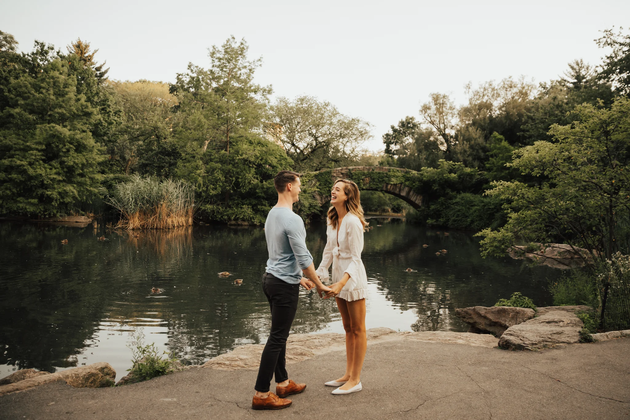 central park engagement photography