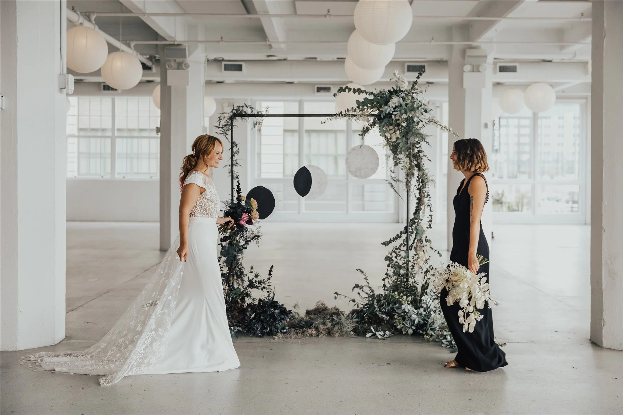 Gabi &amp; Shanna // Industrial Black &amp; White Editorial