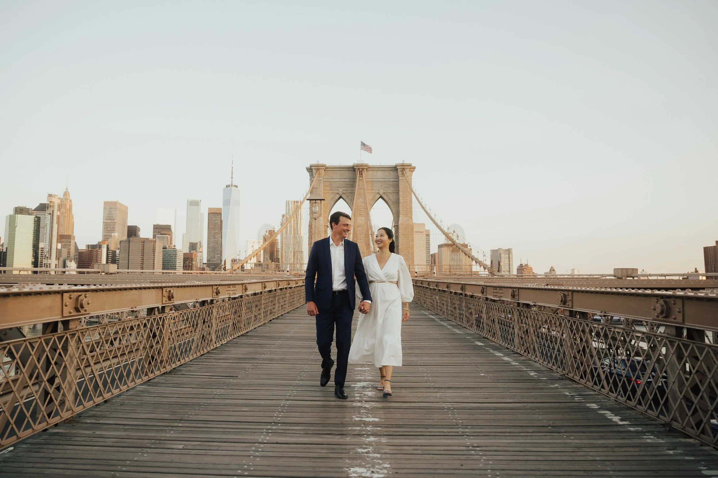 Brooklyn Bridge Engagement Photos // Sabrina &amp; Greg 