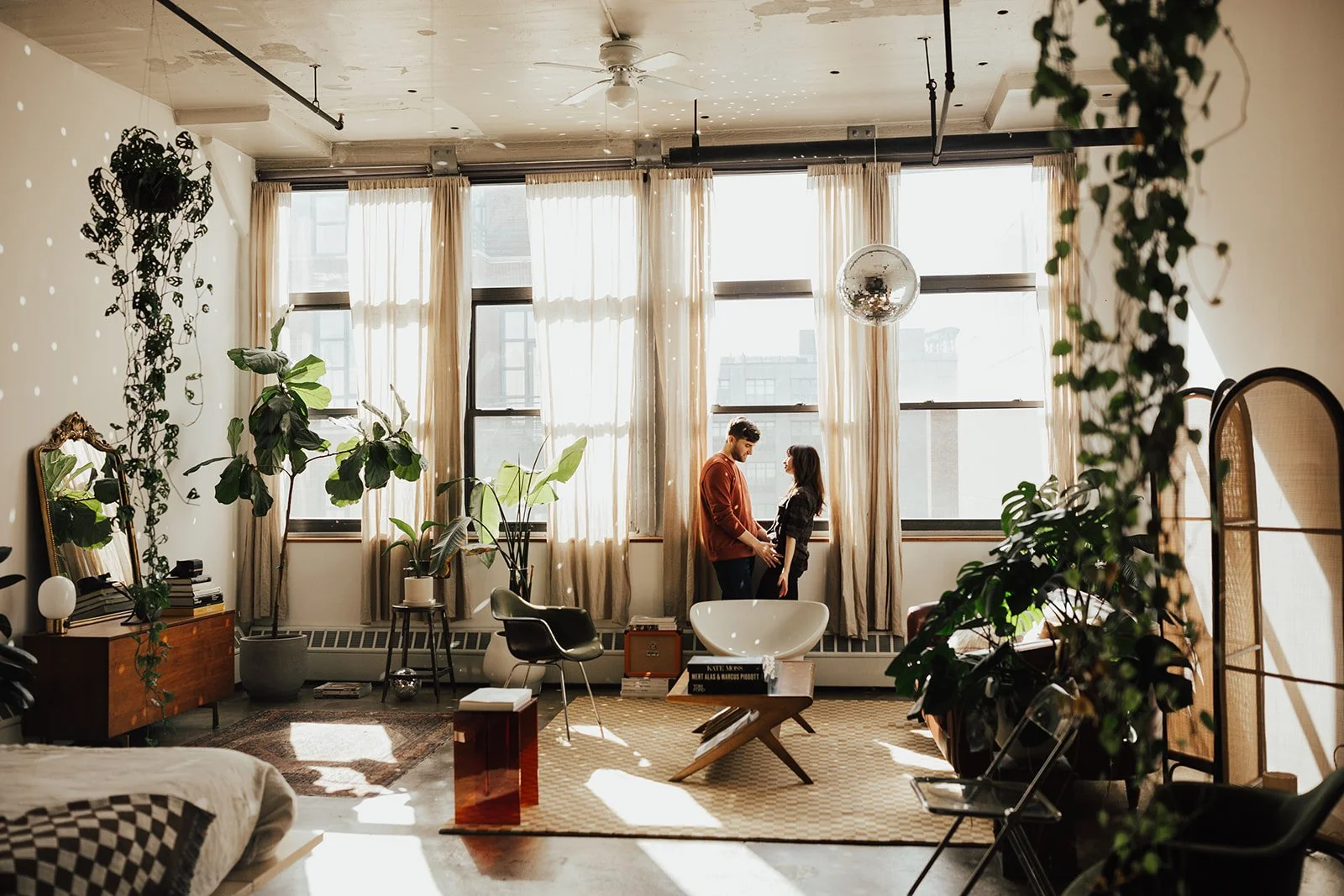 Romantic Brooklyn in Home Engagement Photos // Vincenzina + Jed 