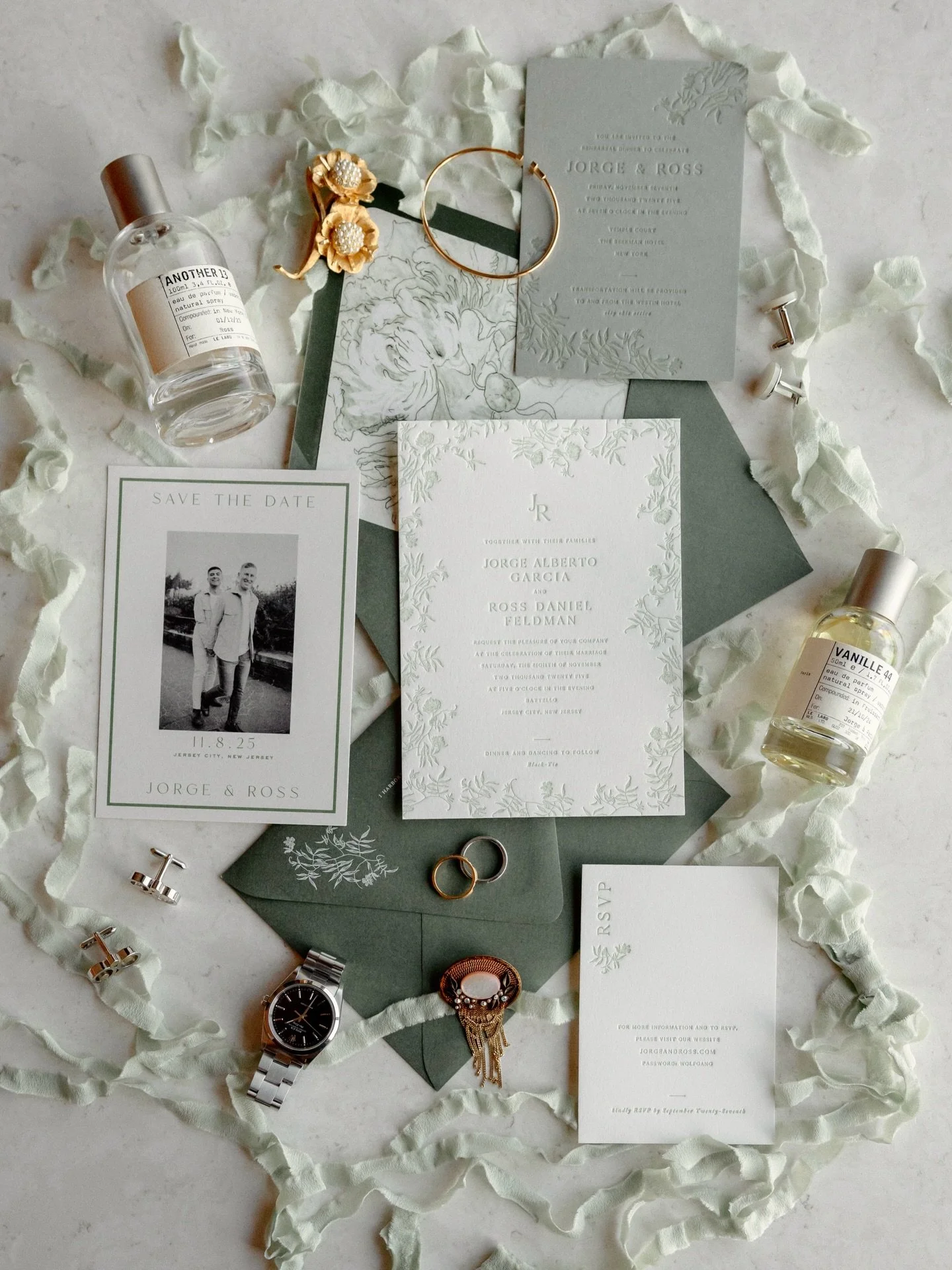 Jorge &amp; Ross - the details 🖤🤍