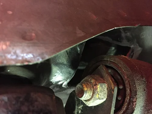 Trailing arm clearance