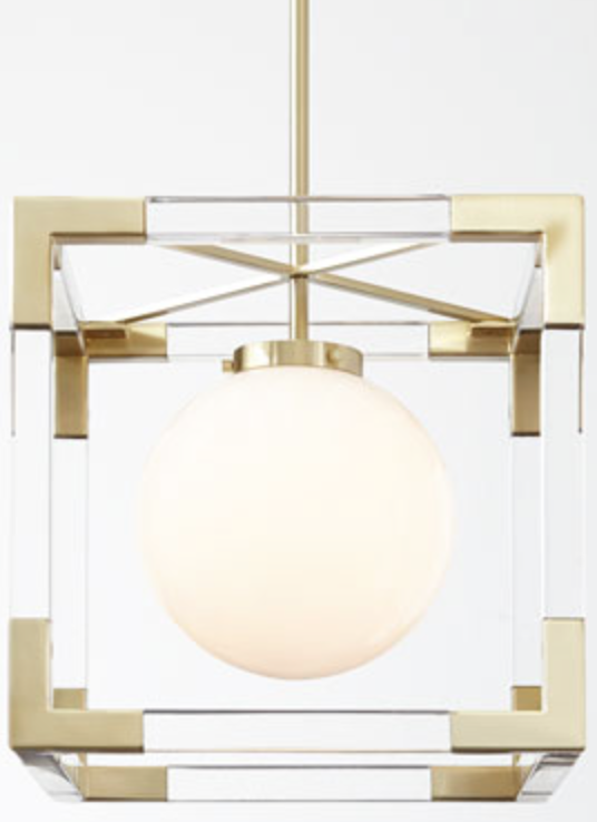 Jacques Two Light Cubic Chandelier