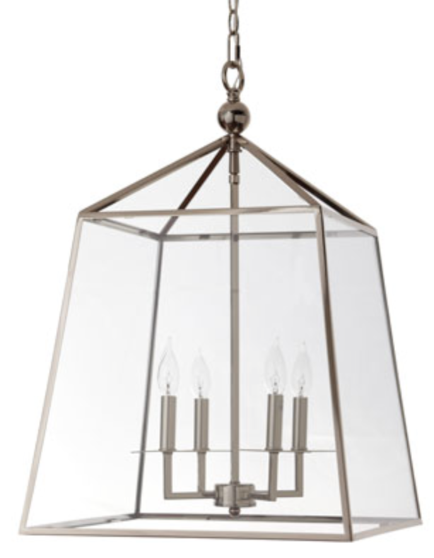 Square Four Light Glass Lantern