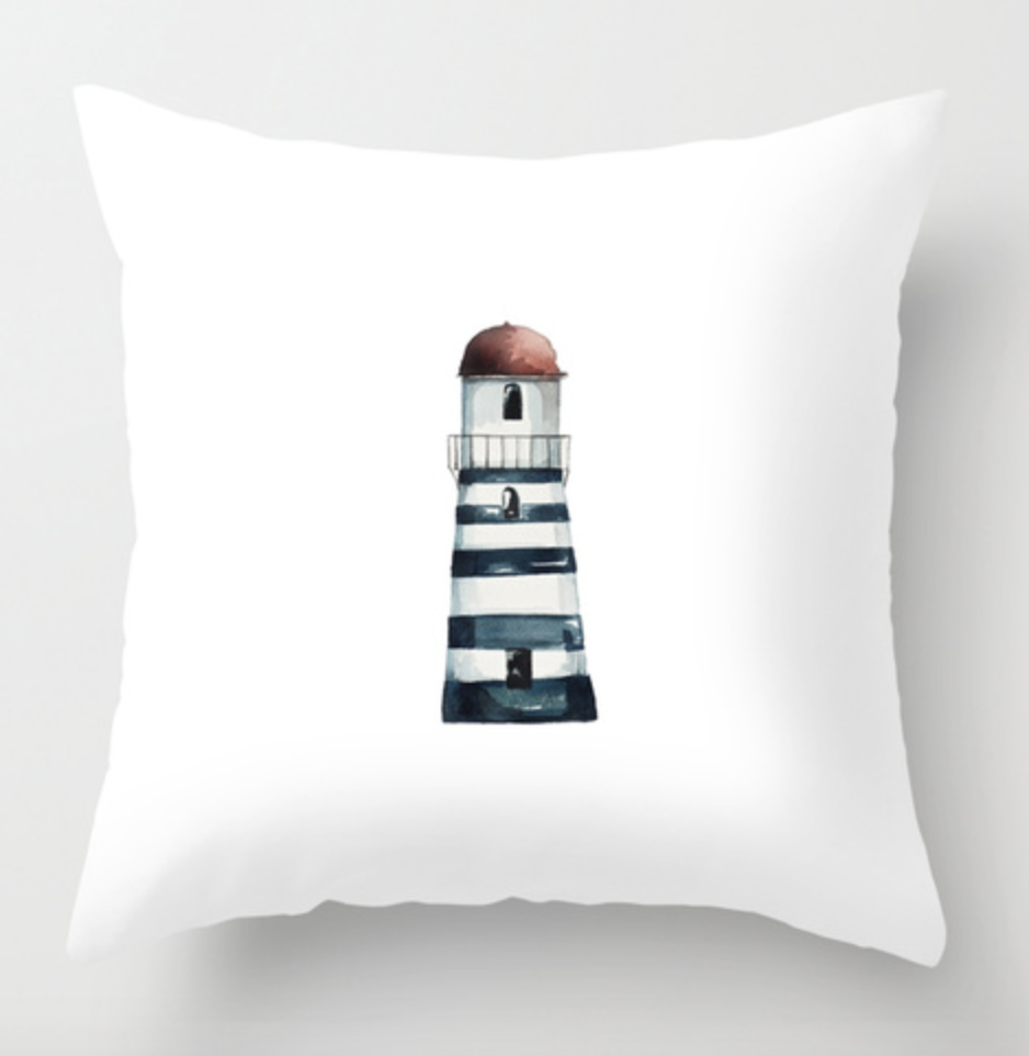 Lighthouse Throw Pillow