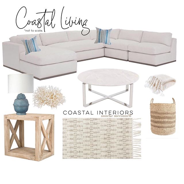 *NEW* 🌿Coastal Living Room Design🌿 WHICH ITEM STANDS OUT?! 🌿 Most items are on MAJOR sale right now and I have also linked some alternatives in price and color.🙌🏻 See some more designs ➡️ #designsbyanneke ⬅️
.
Design Details:
CoastalCollectiveCo