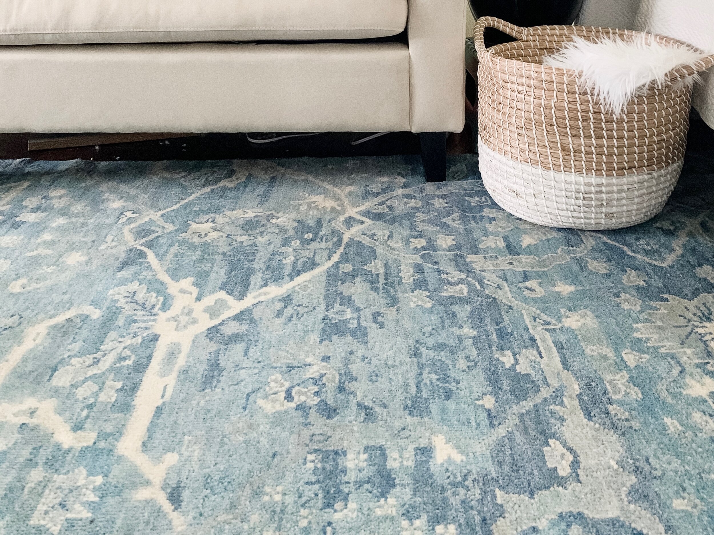 Blue and Cream Rug