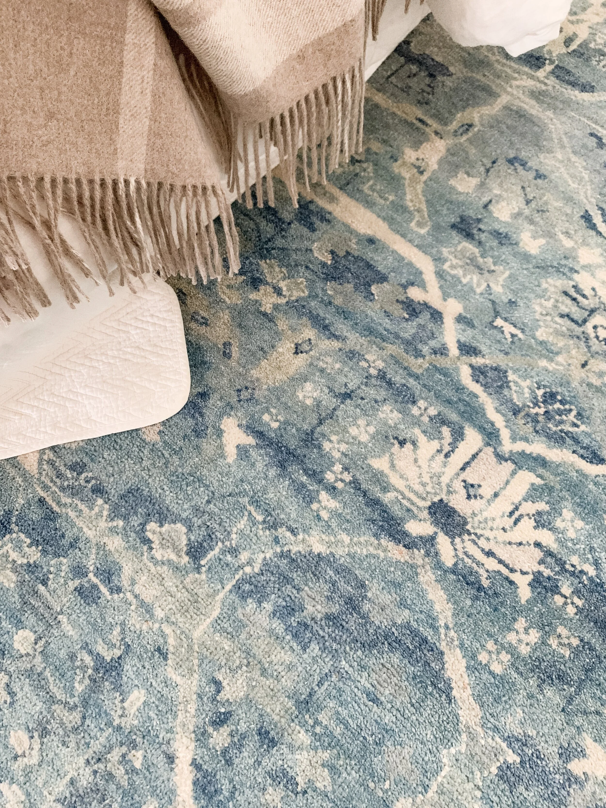 Blue and Cream Beach House Rug — Coastal Collective Co.