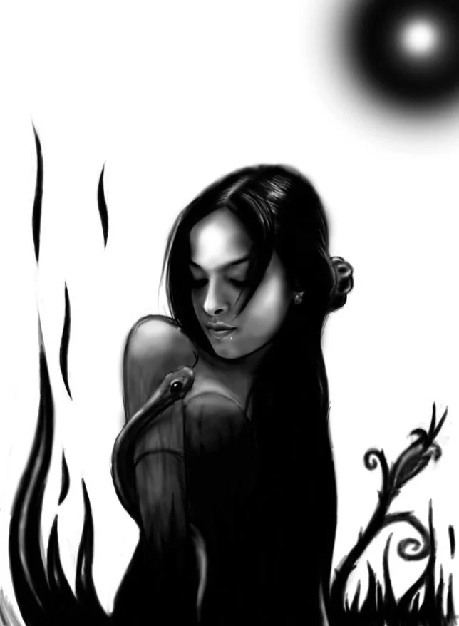 Stylized portrait.