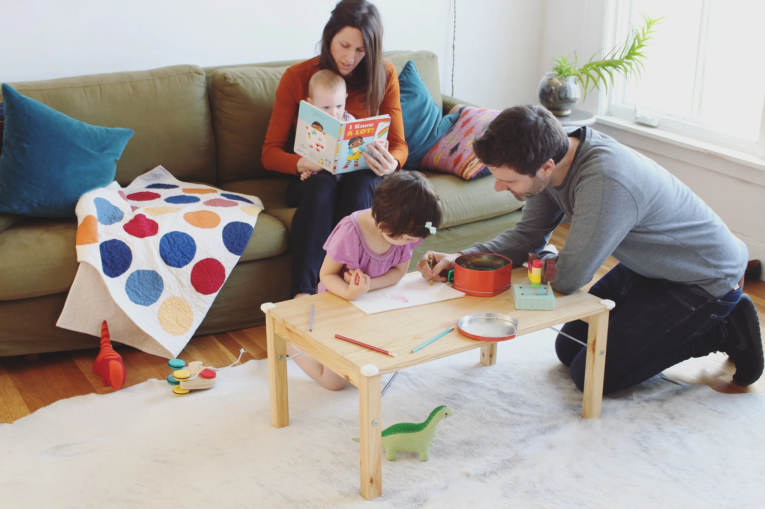 Leslie and Ben Parfitt of Bink with their daughters, Penelope and Mae.