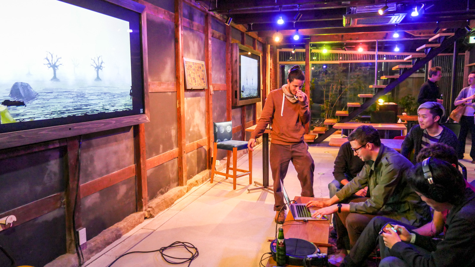 After the presentations everyone gets a chance to actually play the in-development games that were shown.