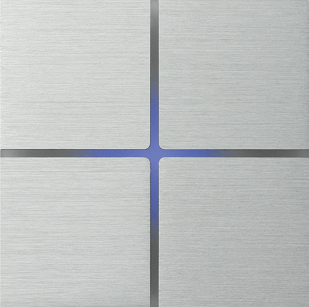 Brushed aluminium
