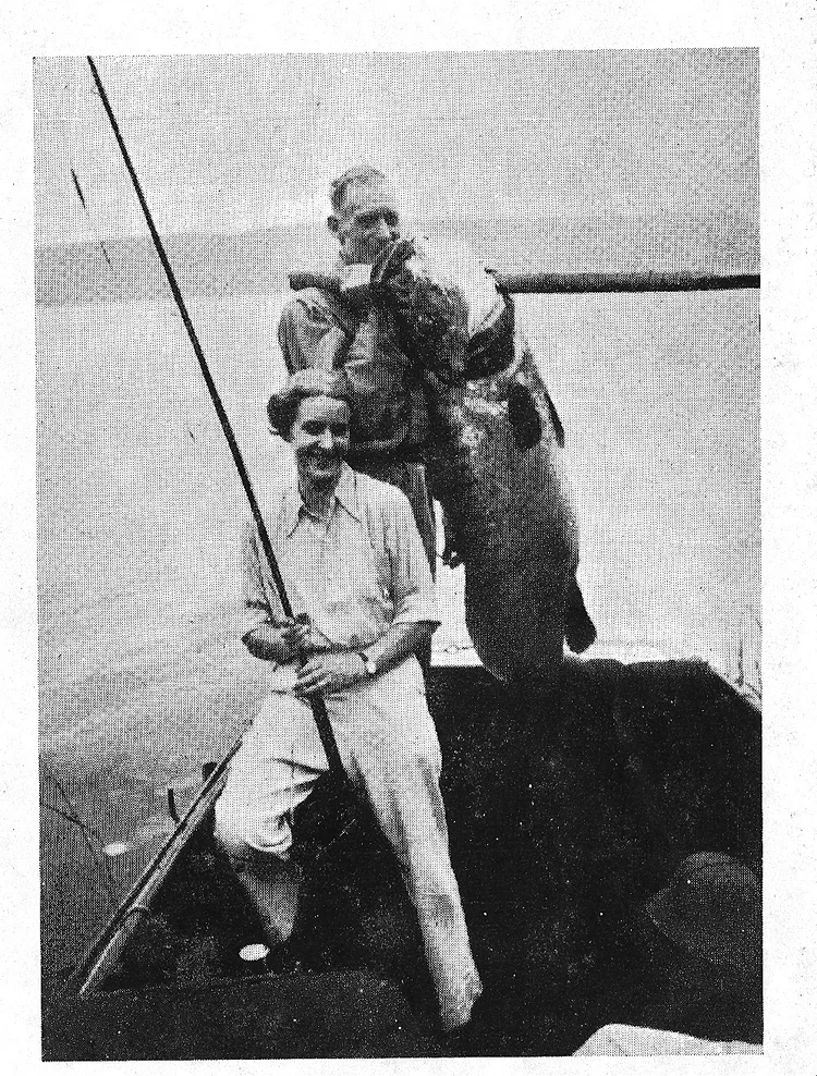 Norah Venning and David McLean Clarke with a good catch in the 1930s