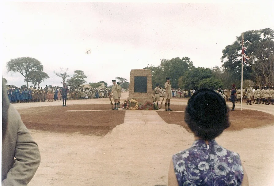 Armistice Day Abercorn. Northern Rhodeisa Police Reserve Officers keep vigil. 