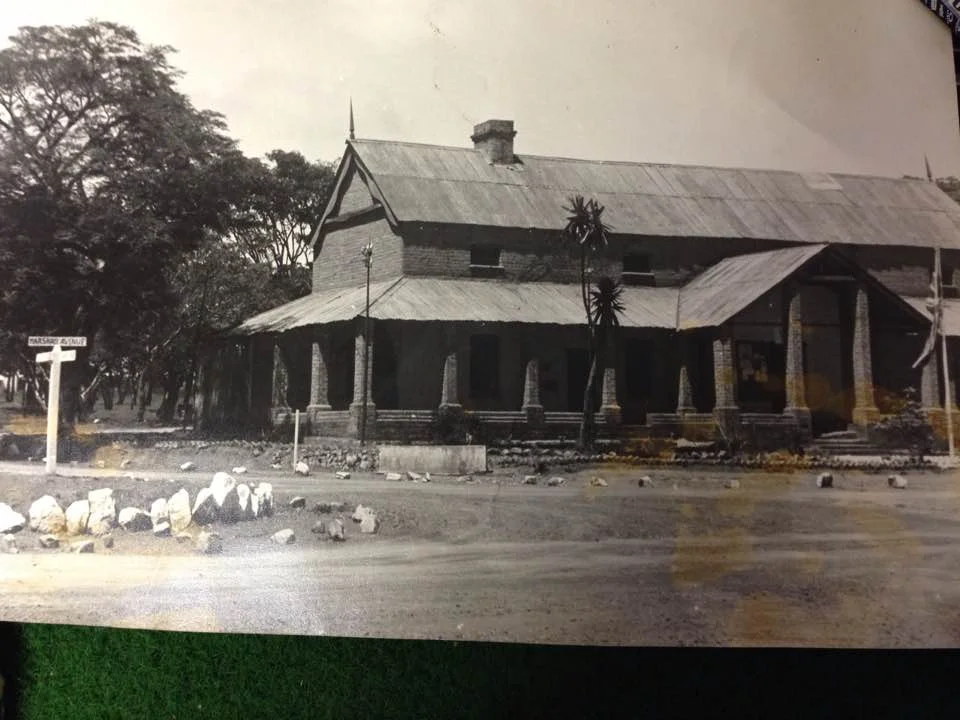 The old second Post Office in its last days. This stood four square to the main road just in front of the present Post Office. It also housed the Customs Office.