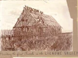 The first Church being constructed on the Yendwe Valley where the “SS Good News” was built.