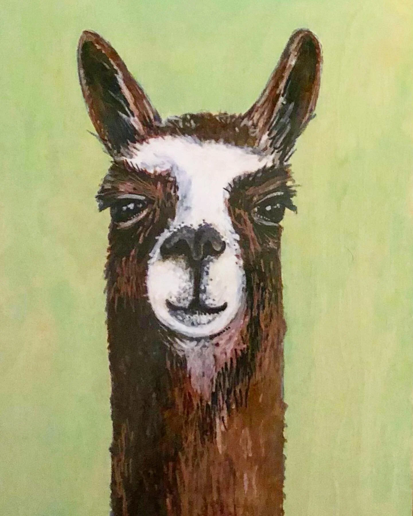 This Dude on his way to Oregon to his forever home. 🦙🎉
Llama on wood panel. 9&quot;x12&quot; Acylic. 

#llamasofinstagram #llama #artistsoninstagram #animalart #art