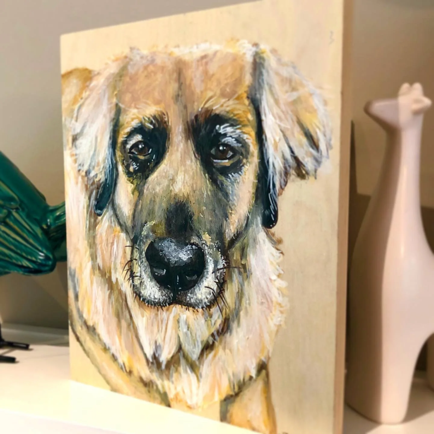 Gracie is so very cute. She was commissioned for a birthday present 🎁

 #animalart #art #painting #dogart #dogsofinstagram #doglife