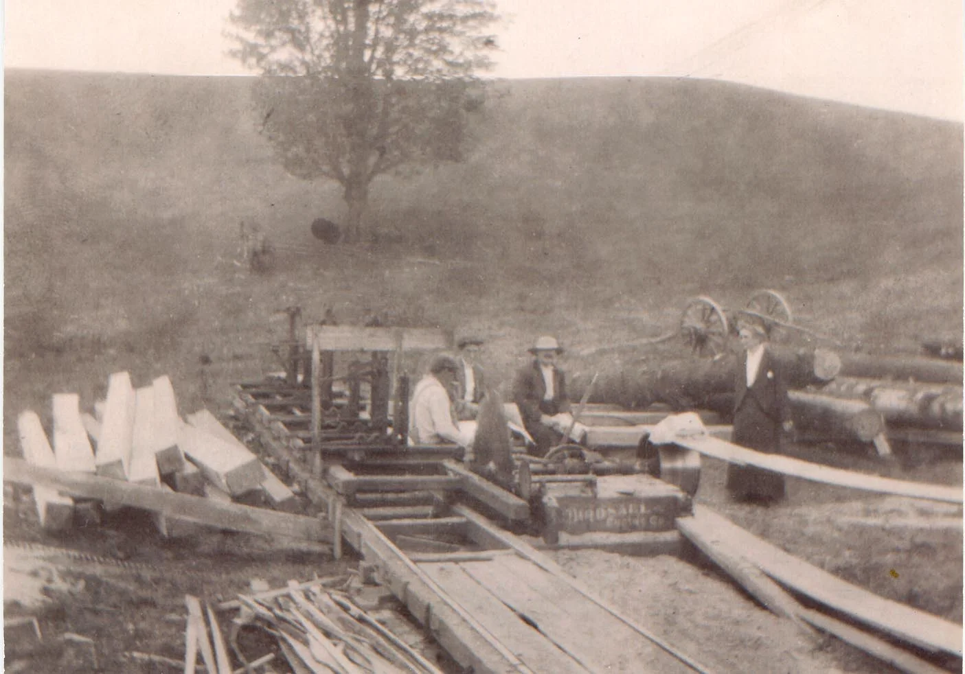 In April of 1915, the big barn burned to the ground - the result of some mischievous children, playing with matches. Leverette Conant was determined to rebuild. He hired a large team of local men to help with the reconstruction. They brought in a po