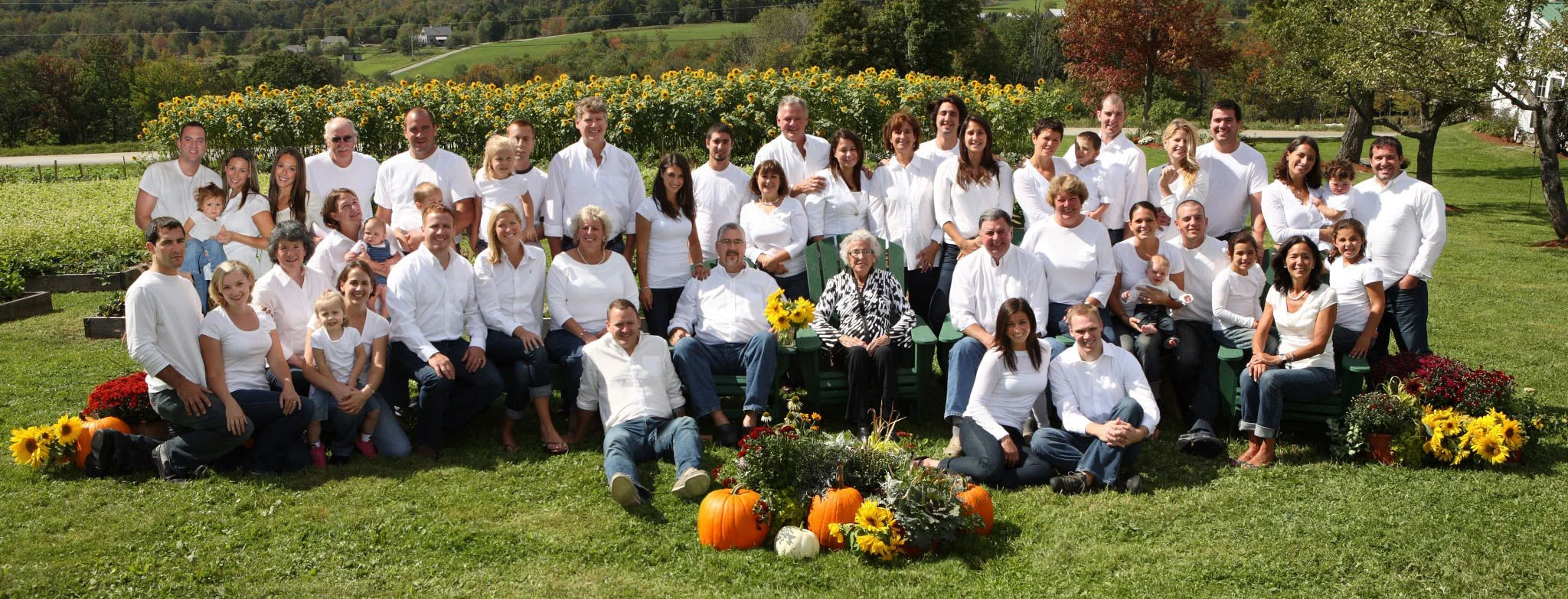  In this 2010 family portrait, Gloria Conant is surrounded by her children, grandchildren, and great-grandchildren at a family gathering.