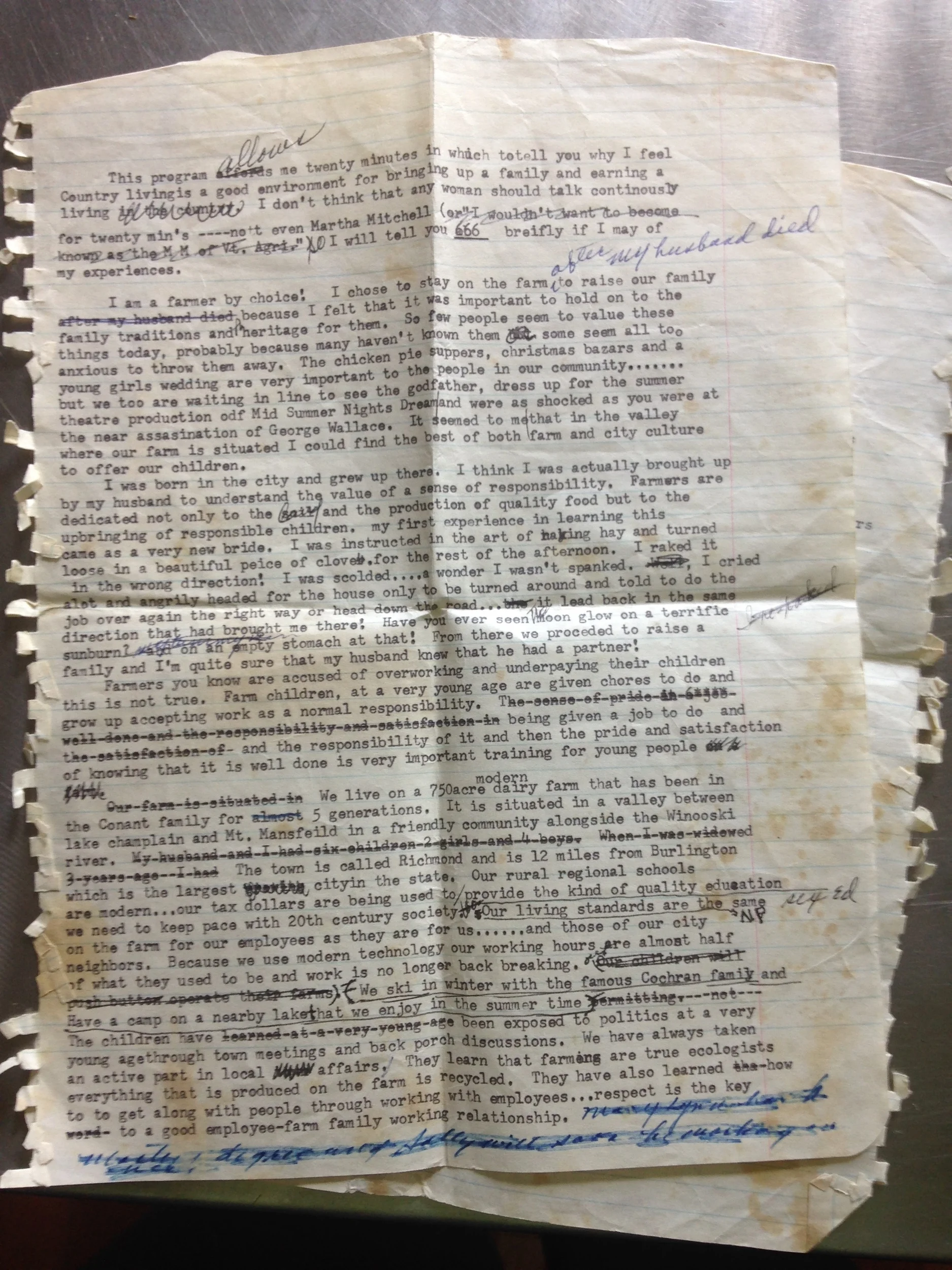 Gloria's manuscript