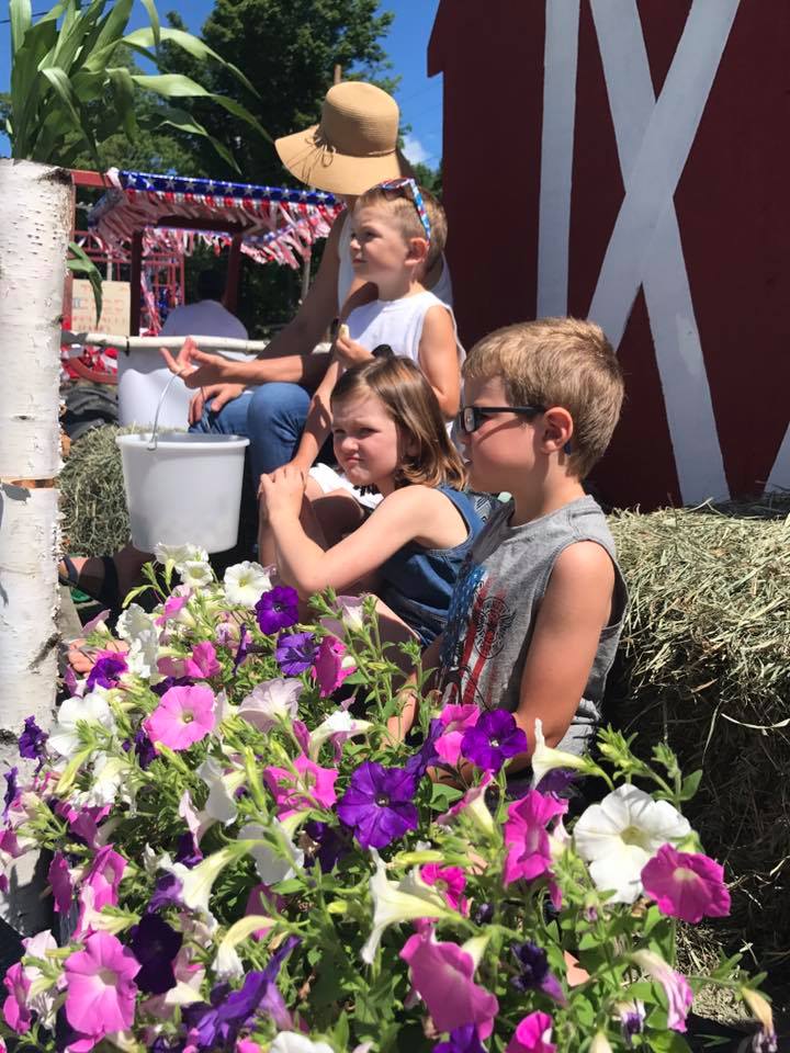 The littles wait for the parade to star