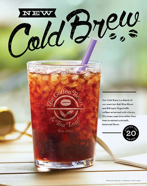   We just launched Cold Brew to the masses. A drink that has become very popular to coffee aficionados. Most people think its hot coffee poured over ice, but they be wrong. The coffee grounds are actually steeped for 20 hours over ice, then filtered 