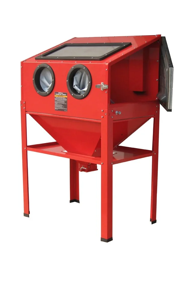 The awful Harbor Freight blast cabinet that apparently is extraordinarily leaky.