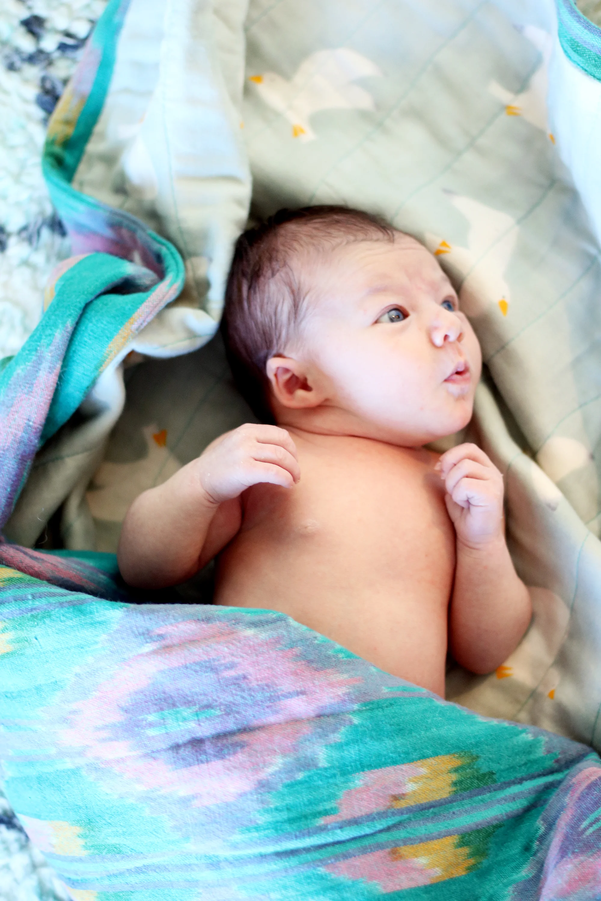 Wrap you up in love : An upcycled baby blanket for Avery