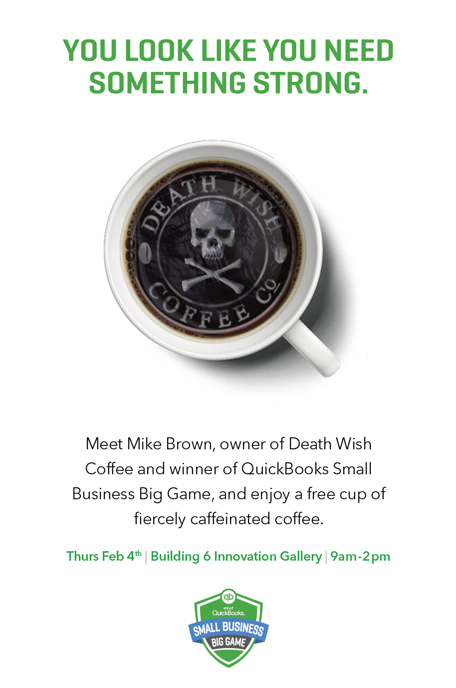 Campus signage for an employee pop-up.