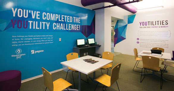 Students gain hands-on practice learning how to manage their energy use in the YOU-tility Challenge energy education experience.
