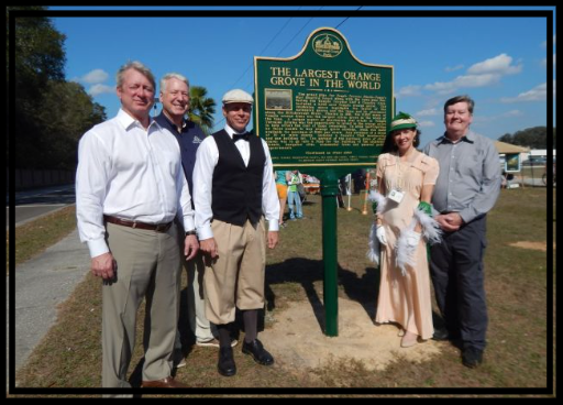 TT Farm2School joined with the TT PReservation Society to establish this historical sign to commemorate the history of the city and that Greco was once an ORANGE grove.