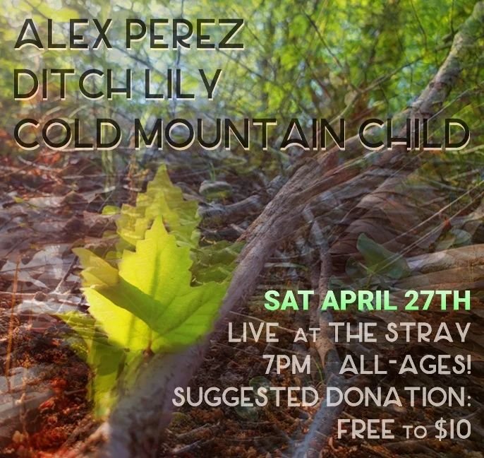 &iexcl;Saturday April 27th!
Pleased to be sharing an evening of songcraft with @ditch.lily_ and @allickspurrez at @thestraygr ! 
~ All ages fun times for all earthly beings ~