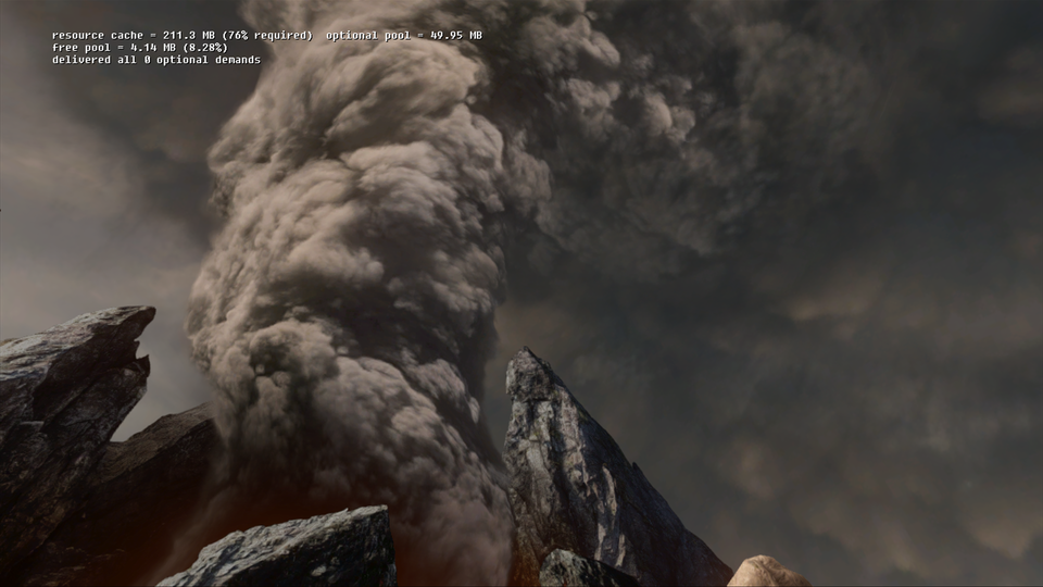 Matte painting volcanic smoke