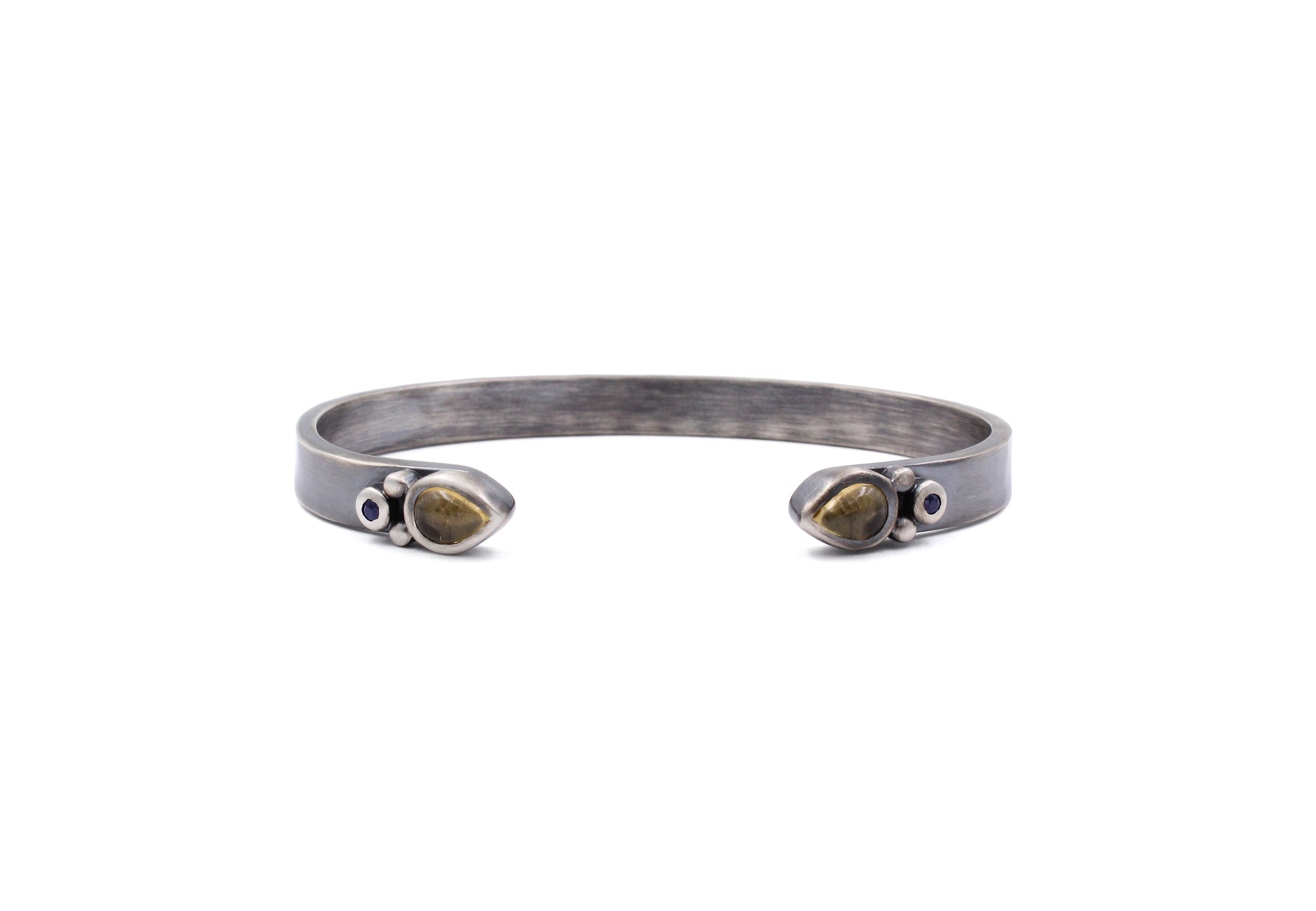 Citrine Sapphire Teardrop Cuff.jpg