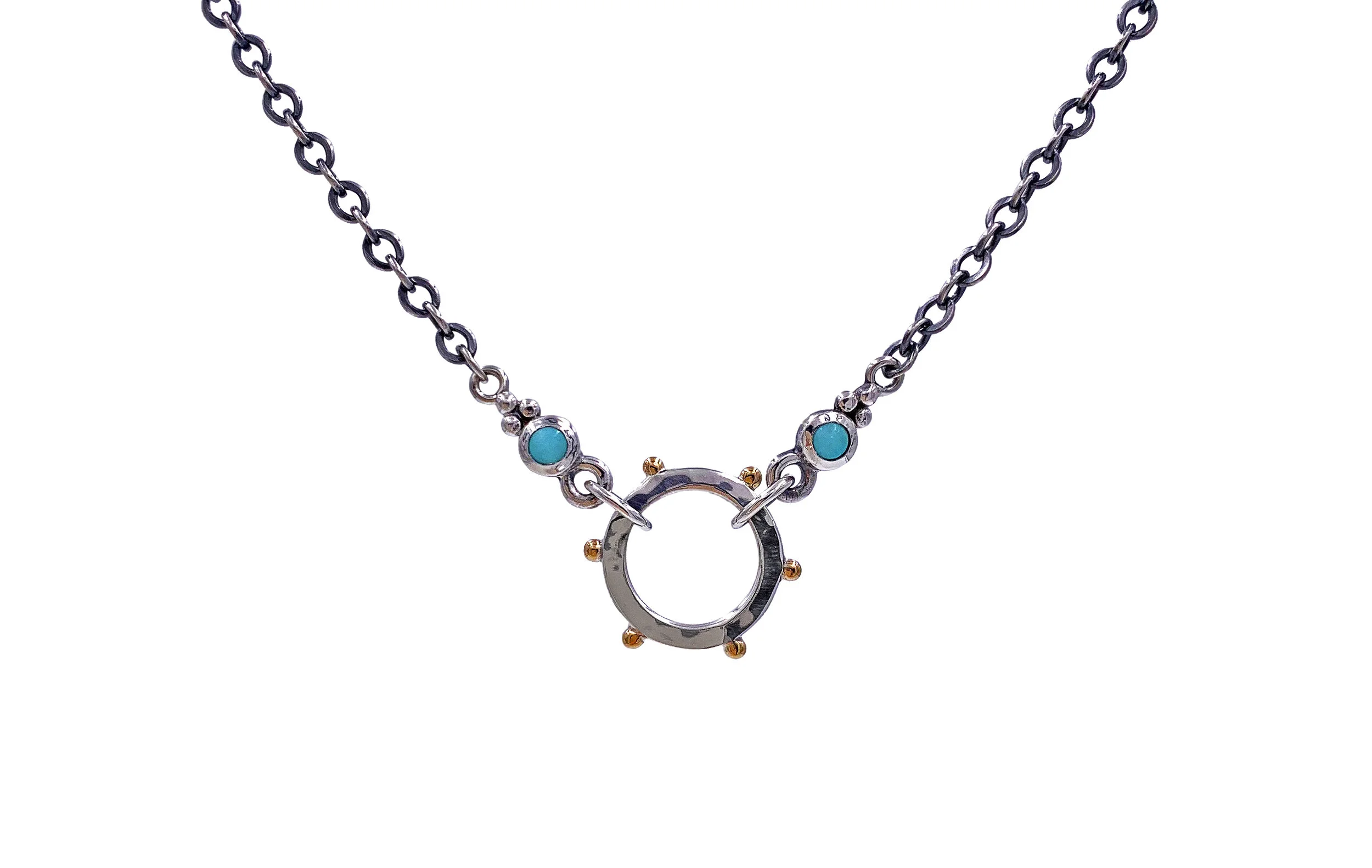 Amazonite Two-Tone Porthole Necklace.jpg